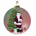 Santa Globe photo sculptures