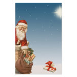 Santa going down the Chimney Vintage design stationery