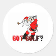 Santa Golf Sticker