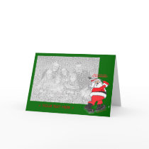 Santa Golfing Christmas Card Template by graphicdoodles Santa Golfing Christmas Card Template
