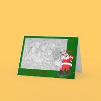 Santa Golfing Christmas Card Template by graphicdoodles Santa Golfing Christmas Card Template
