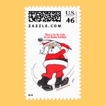 Santa golfing Christmas gifts. postage by graphicdoodles Santa golfing Christmas gifts. postage
