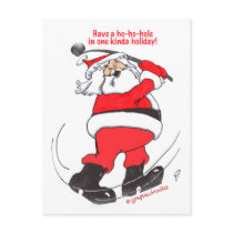 Santa golfing Christmas gifts. postcards by graphicdoodles Santa golfing Christmas gifts. postcards