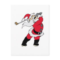 Santa Golfing Holiday Gifts postcards