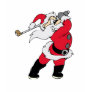 Santa Golfing Holiday Tees, Apparel