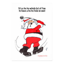 Santa golfing! posters