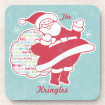 Santa Greetings Cork Coaster cork coasters