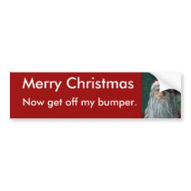 Santa, Hand Painted, Stern Face bumper stickers by Lenora Santa, Hand Painted, Stern Face bumper stickers