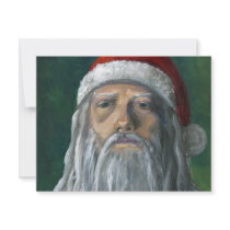 Santa, Hand Painted, Stern Face Invitations