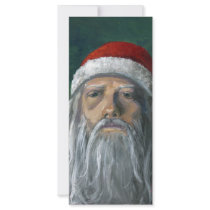 Santa, Hand Painted, Stern Face rack cards by Lenora Santa, Hand Painted, Stern Face rack cards