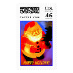 Santa, Happy Holiday! postage