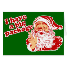 Santa Has A Big Package Cards