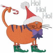 Santa Hat Cat embroidered shirts by Embroidery4U Santa Hat Cat embroidered shirts