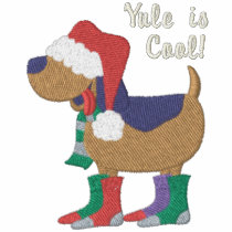 Santa Hat Dog embroidered shirts