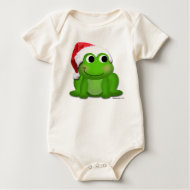 Santa Hat Froggy Christmas Infant Creeper / Onsie shirt