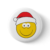 Santa Hat Smiley Face buttons by doonidesigns Santa Hat Smiley Face buttons