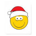 Santa Hat Smiley Face posters