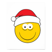 Santa Hat Smiley Face posters by doonidesigns Santa Hat Smiley Face posters