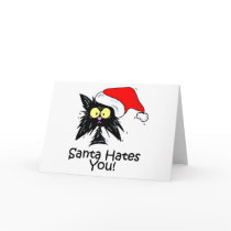 Santa Hates You cards