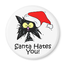 Santa Hates You magnets