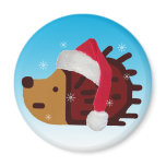 Santa Hedgehog in the Snow! Magnets