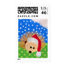 Santa Hedgehog postage by BitsOfWhimsy Santa Hedgehog postage