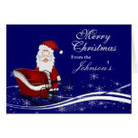 Santa & His Sleigh Christmas Greeting Cards