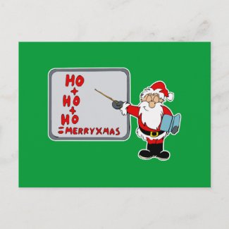 Santa ho ho ho merry christmas postcard