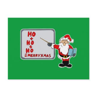 Santa ho ho ho merry christmas postcard