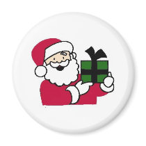 Santa Holding Gift magnets