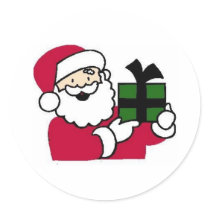 Santa Holding Gift stickers