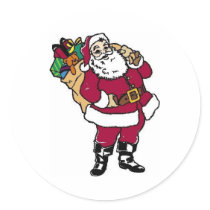 Santa Holds Toys stickers