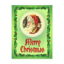 SANTA & HOLLY by SHARON SHARPE postcards