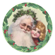 SANTA HOLLY GIRL by SHARON SHARPE stickers