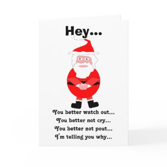 Santa Humorous Christmas Card card
