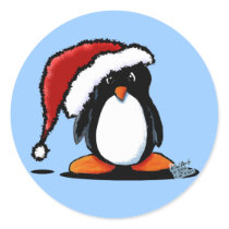 Santa Humphrey Penguin Stationery and Stickers stickers