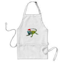 Santa Iguana Apron