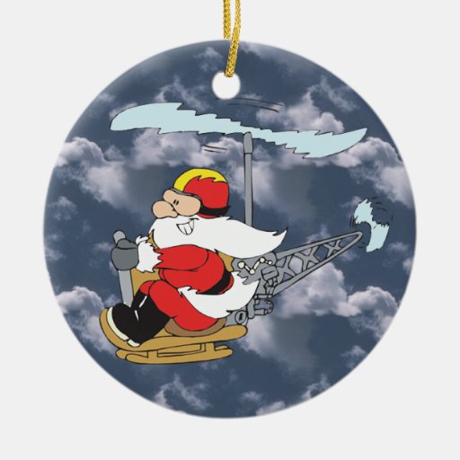 santa in a helicopter ornament zazzle santa in a helicopter ornament zazzle