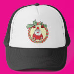 Santa in a Wreath Hats