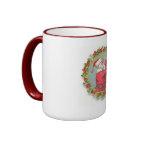 Santa in a Wreath Mug mug