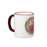 Santa in a Wreath Mug