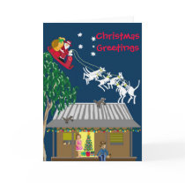 Santa in Australia cards