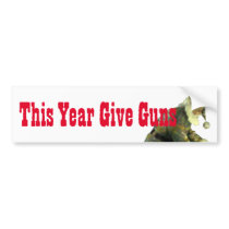 Santa in Camouflage bumper stickers