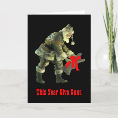 Santa in Camouflage cards