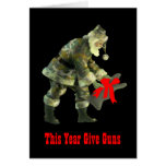 Santa in Camouflage Greeting Card