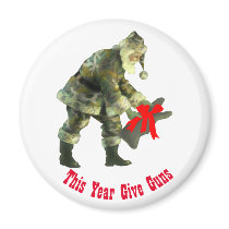 Santa in Camouflage magnets by nuteez Santa in Camouflage magnets