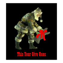 Santa in Camouflage posters by nuteez Santa in Camouflage posters