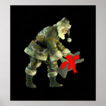 Santa in Camouflage Print
