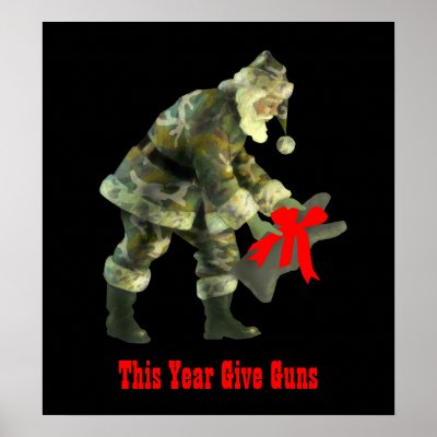 Santa in Camouflage posters