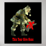 Santa in Camouflage Posters
